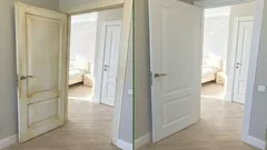 Nicht gleich streichen: Manchmal lässt sich eine Tür einfach richtig reinigen